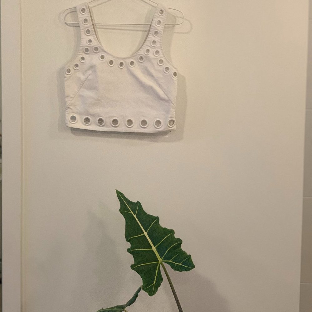 3.1 Phillip Lim Cotton White Cropped Tank